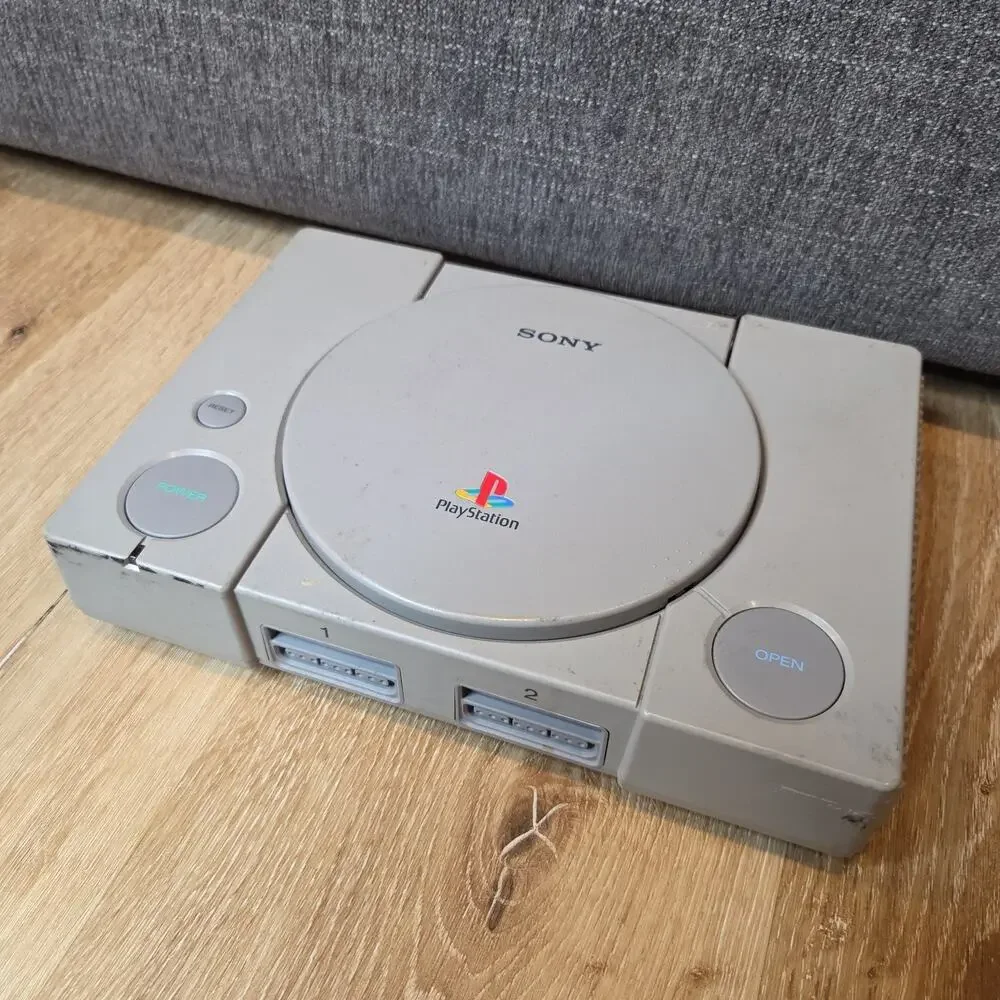 Sony PlayStation 1 PS1 Original Gray Console Tested Powers On AV Power Cables